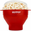 Picture of The Original Hotpop Microwave Popcorn Popper, Silicone Popcorn Maker, Collapsible Bowl BPA-Free and Dishwasher Safe- 20 Colors Available (Cherry)