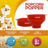 Picture of The Original Hotpop Microwave Popcorn Popper, Silicone Popcorn Maker, Collapsible Bowl BPA-Free and Dishwasher Safe- 20 Colors Available (Cherry)