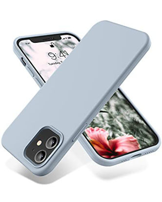 Picture of OTOFLY Compatible with iPhone 12 Case and iPhone 12 Pro Case 6.1 inch(2020),[Silky and Soft Touch Series] Premium Soft Liquid Silicone Rubber Full-Body Protective Bumper Case (Baby Blue)