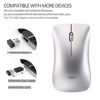 Picture of Wireless Mouse, Inphic Slim Silent Click Rechargeable 2.4G Wireless Mice 1600DPI Mini Optical Portable Travel Cordless Mouse with USB Receiver for PC Laptop Computer Mac MacBook (Silver)