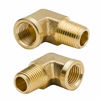 Picture of Legines 90 Degree Brass Street Elbow 3/8" NPT Male x 3/8" NPT Female Forged Pipe Fitting (Pack of 2)