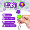 Picture of Loopa Simple Dimple 4 Pack Set with Keychian, Sensory Fidget Toy Push Pop Bubble Stress & Anxiety Relief Fidget Popping Fidget Block Toys, Perfect for Kids & Adults