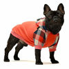 Picture of Fitwarm Dog Plaid Shirts Doggie Clothes Puppy Hoodies Cat Hooded T Shirts Pet Outfits Cotton Orange Large