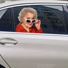 Picture of Senksll Betty-White Car Window Cling Funny Car Sticker Window Decal for Vehicles Automotive Stickers(for Right Side) (Betty)