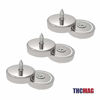 Picture of THCMAG Neodymium Round Base Cup Magnets- 70 lbs Pulling Force - 1.26"(32mm) Pack of 6 with Countersunk Hole,Mounting Screws,Strong,Industrial Strength Rare Earth Magnets for Home,Kitchen,Workplace