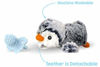 Picture of RaZbaby RaZbuddy RaZberry Teether Blue Moon/Pacifier Holder w/Removable Baby Teether Toy - 0M+ - Bpa Free - Penguin