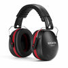 Picture of SULWZM Hearing Protection Ear Muffs,NRR 28db Noise Cancelling for Shooting, Mowing, Construction,Red