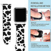 Picture of Vozehui Replacement Band Compatible with iWatch Cow Print 41/38/40/42/44/45mm Band, Cute Cow Pattern Print Silicone Sports Band for iWatch Series 7/SE/6/5/4/3/2/1,Suitable for Boy Girl Woman Man(M/L)