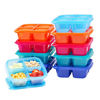 Picture of EasyLunchboxes - Bento Snack Boxes - Reusable 4-Compartment Food Containers for School, Work and Travel, Set of 4, (Jewel Brights)