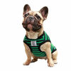 Picture of iChoue Striped Dog T Shirts Clothes for Medium Size Boy Male Vest Tank Top French Bulldog Frenchie Pug English Boston Terrier Pitbull Green Black Strips - L