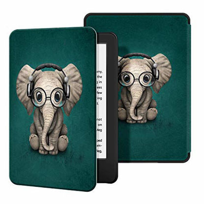 Picture of Ayotu Slim Case for All-New Kindle(10th Gen, 2019 Release) - PU Leather Cover with Auto Wake/Sleep-Fits Amazon All-New Kindle 2019(Will not fit Kindle Paperwhite or Kindle Oasis),The Elephant