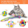 Picture of Cat Toys Ball, Woolen Yarn Cat Toy Balls with Bell and Cat Fuzzy Balls, Interactive Cat Toys for Indoor Cats and Kittens, Cat Kitten Chew Toys, 6 Pack