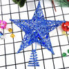 Picture of URATOT Glittered Christmas Tree Topper Metal Christmas Treetop Hallow Wire Star Topper for Christmas Home Decoration (8 inches, Blue)