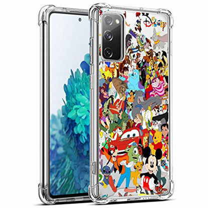 Picture of DISNEY COLLECTION Clear Samsung Galaxy S20 FE 5G Case Disney Family Pattern Design Cute TPU+PC Cover with Bumper Shock Absorption Protection Slim Galaxy S20 FE 5G Cover 6.5 Inch 2020