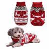 Picture of Vehomy Dog Christmas Sweaters Pet Winter Knitwear Xmas Clothes Classic Warm Coats Reindeer Snowflake Argyle Sweater for Kitty Puppy Cat-Middle L