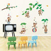 Picture of decalmile Monkey and Tree Wall Decals Animal Circus Kids Wall Stickers Baby Nursery Childrens Bedroom Wall Decor