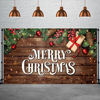 Picture of Christmas Backdrop Xmas Photography Backdrop Merry Christmas Wood Wall Background Winter Holiday New Year Eve Indoor Outdoor Party Supplies for Portrait Photo Studio Photo Booth Photographer Props