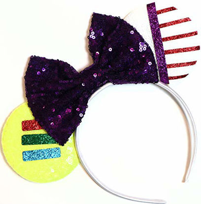 Picture of CLGIFT Toy Story Minnie Ears,Pick Buzz Light Year Minnie Ears, Silver gold blue minnie ears, Rainbow Sparkle Mouse Ears,Classic Red Sequin Minnie Ears (Buzz Light Year Toy Story)