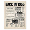 Picture of 8x10 1955 Birthday Gift // Back in 1955 Newspaper Poster // 66th Birthday Gift // 66th Party Decoration // 66th Birthday Sign // Born in 1955 Print (8x10, Newspaper, 1955)