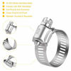 Picture of WINL Stainless Steel Hose Clamps - 16 Pack Worm Gear Drive Hose Clamps SAE 16 Clamping Range 3/4 Inch to 1-1/2 Inch (19mm-38mm) for Automotive Plumbing, 3/4'', 1'', 1 1/4'' Hose Clamps