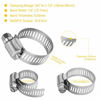 Picture of WINL Stainless Steel Hose Clamps - 16 Pack Worm Gear Drive Hose Clamps SAE 16 Clamping Range 3/4 Inch to 1-1/2 Inch (19mm-38mm) for Automotive Plumbing, 3/4'', 1'', 1 1/4'' Hose Clamps