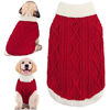 Picture of Small Dog Sweaters with Leash Hole Turtleneck Dog Sweaters Knitwear Boys Girls Warm Soft and High Stretch Pet Clothes for Fall WinterPet Shirts for Kitten Puppy Red Small