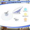 Picture of Suction Cups with Screws M4 Thread Transparent PVC Suction Cup with Screw Hook 2 Inch Diameter Butterfly Wing Nut Clear Sucker Suction Cup with Cap for Kitchens Offices Bathroom (12 Sets)