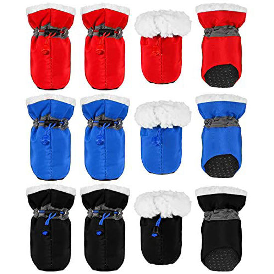 Dog Shoes Padded Dog Boots Paw Protector Anti Slip Sole Winter Dog