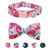 Picture of USP Pet Soft&Comfy Bowtie Dog Collar and Cat Collar Pet Gift for Dogs and Cats Adjustable Pure Cotton Collars 6 Sizes and 5 Patterns