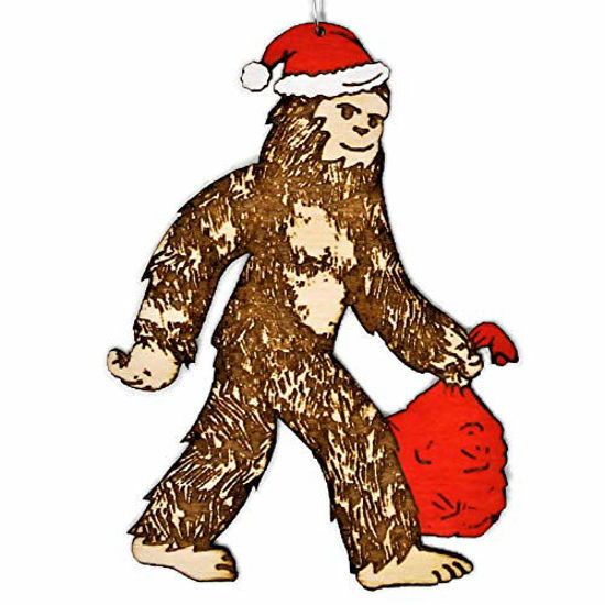 Picture of Santasquatch Christmas Ornament | Hand Made Bigfoot Santa Sasquatch Holiday Gift