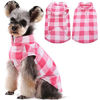 Picture of Kuoser Stretch Dog Fleece Vest, Soft Classic Plaid Basic Dog Sweater for Small Dogs & Cats, Warm Dogs Shirt Pullover Dog Coat Jacket Winter Dog Clothes for Teddy Chihuahua Yorkshire with Leash Hole