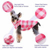 Picture of Kuoser Stretch Dog Fleece Vest, Soft Classic Plaid Basic Dog Sweater for Small Dogs & Cats, Warm Dogs Shirt Pullover Dog Coat Jacket Winter Dog Clothes for Teddy Chihuahua Yorkshire with Leash Hole