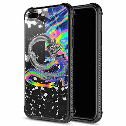 Picture of CARLOCA iPhone 8 Plus Case,Trippy Dragon Colorful iPhone 7 Plus Cases for Girls Boys,Graphic Design Shockproof Anti-Scratch Drop Protection Case for Apple iPhone 7/8 Plus