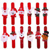 Picture of Aneco 24 Pack Christmas Slap Bracelets Slap Bands Toys Santa Claus Snowman Reindeer Bear Slap Bracelet for Christmas Party Favors