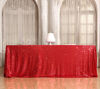 Picture of PartyDelight Sequin Tablecloth, Rectangular, 50"x80", Dark Red