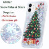 Picture of Flocute Glitter Case Compatible with iPhone 12 Mini Glitter Holiday Case Clear Bling Sparkle Floating Liquid Soft TPU Girly Women Cute Phone Case Replacement for iPhone 12 Mini (Christmas Tree)