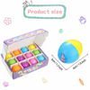 Picture of Easter Sticker Roll and Stampers Set Include 12 Pieces Easter Theme Colorful Egg Stamps and 500 Pieces Bunny Pattern Stickers for Easter Basket Filler, Egg Filler, Easter Party and Classroom Activity