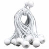 Picture of AOPRIE 30 Pack Bungee Balls, White Ball Bungee Heavy Duty Heavyweight 9inches Tarp Bungee Cords, Weather Resistant Tie Down Strap 4mm Thickness - for Camping, Tents, Cargo, Holding Wire and Hoses