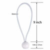 Picture of AOPRIE 30 Pack Bungee Balls, White Ball Bungee Heavy Duty Heavyweight 9inches Tarp Bungee Cords, Weather Resistant Tie Down Strap 4mm Thickness - for Camping, Tents, Cargo, Holding Wire and Hoses