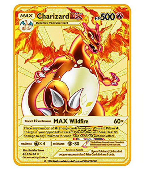 Generic Carte Pokémon SELECT Gold VMAX - Carte Métal Gold Edition