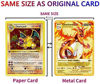 Picture of Charizard Vmax Metal Gold Plated Card, Charizard Shiny Golden Vmax DX GX Metal Gold Plated Ultra Rare Collection Cards Gift for Collectors