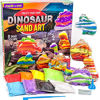 Picture of Made By Me Create Your Own Dinosaur Sand Art by Horizon Group USA, Includes 6 Dino-Themed Bottles with Caps, 8 Sand Colors, Glitter, Funnel & More, Multi