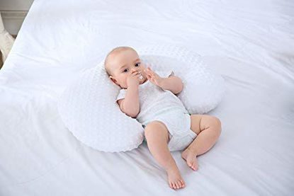 Picture of Nursing Pillow Cover Breastfeeding Pillow Cases Minky Dot Slipcover