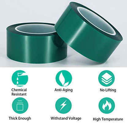 Picture of APT,2 Mil Polyester Tape with Silicone Adhesive, PET Tape, high Temperature Tape, 3.5 mil Thickness, Powder Coating, E-Coating (1, 1,5" x 72Yds)