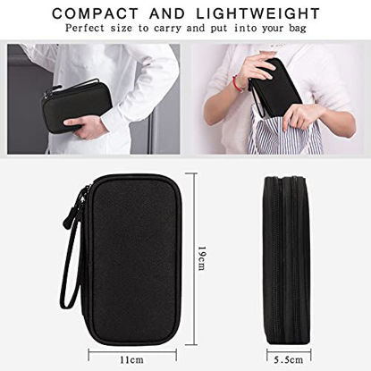 Picture of Skycase Travel Cable Organizer,Electronics Accessories Cases, All-in-One Storage Bag,[Waterproof] Accessories Carry Bag for USB Data Cable,Earphone Wire,Power Bank, Phone,Black