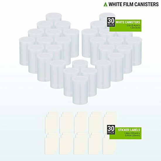 30 PACK 35MM Film Canisters With Lids Empty Camera Reel Containers