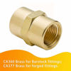 Picture of Legines Brass 1/2" NPT Female × 1/2" NPT Female Coupling Coupler Hex Head Pipe Fitting 1200psi (Pack of 2)