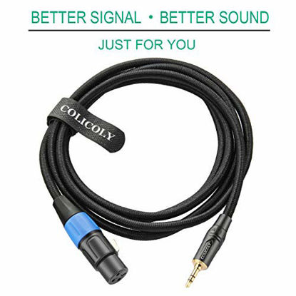 Picture of COLICOLY XLR to 3.5mm Cable, Female XLR to 1/8 inch Mini Stereo Jack Aux Microphone Cable Mic Cord - 6.6ft