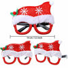 Picture of Aneco 9 Pieces Christmas Glitter Party Glasses Christmas Decoration Costume Eyeglasses Party Glasses Frame for Holiday Favors, Assorted Styles