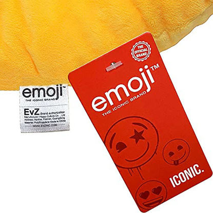 Picture of Emoji Tongue Face Emoticon Cushion Stuffed Plush Soft Pillow, Official Certified, EvZ 32cm Yellow